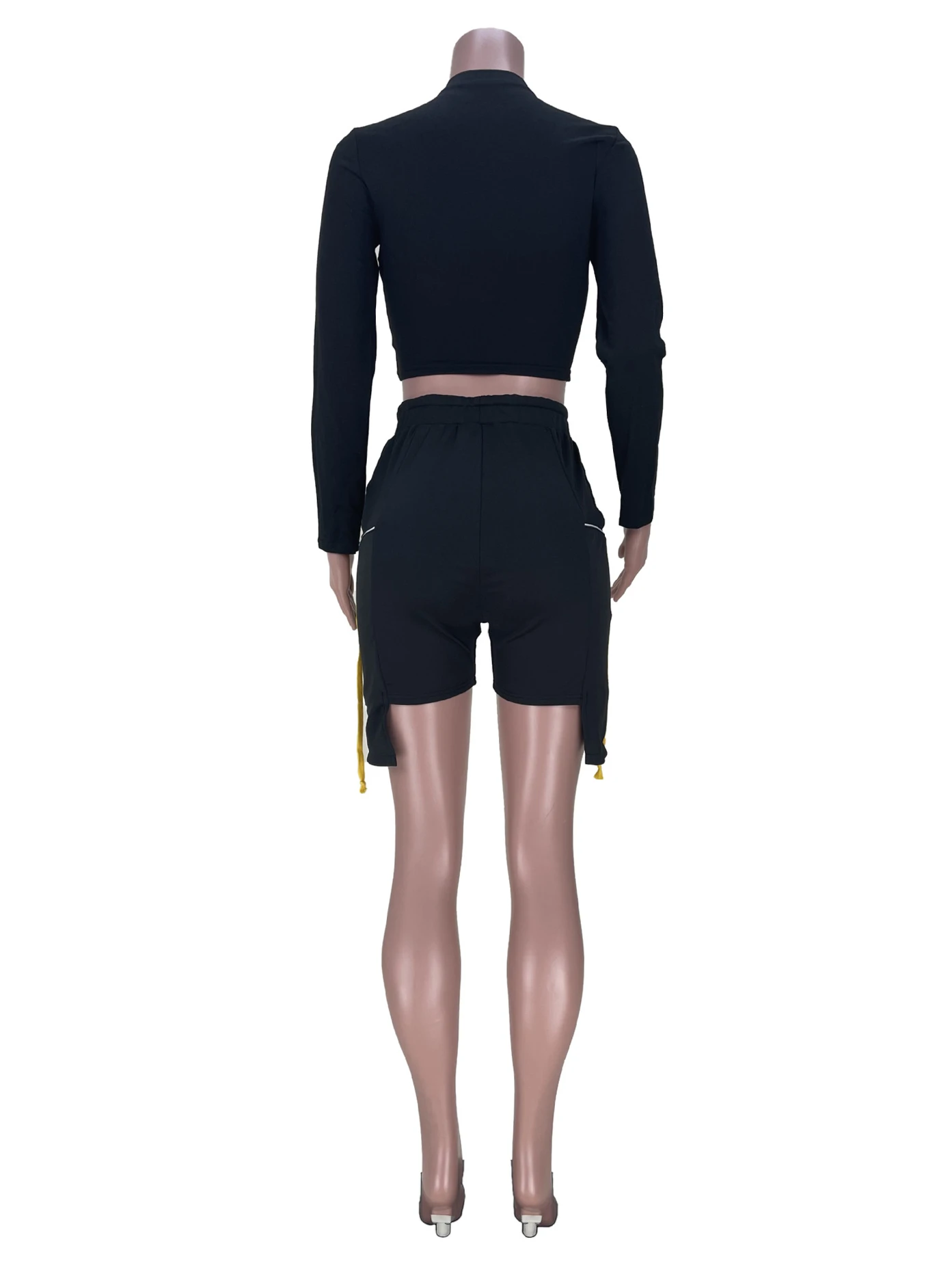 Chic Tie Wrap Patchwork 2 Piece Pant Sets - Image 3