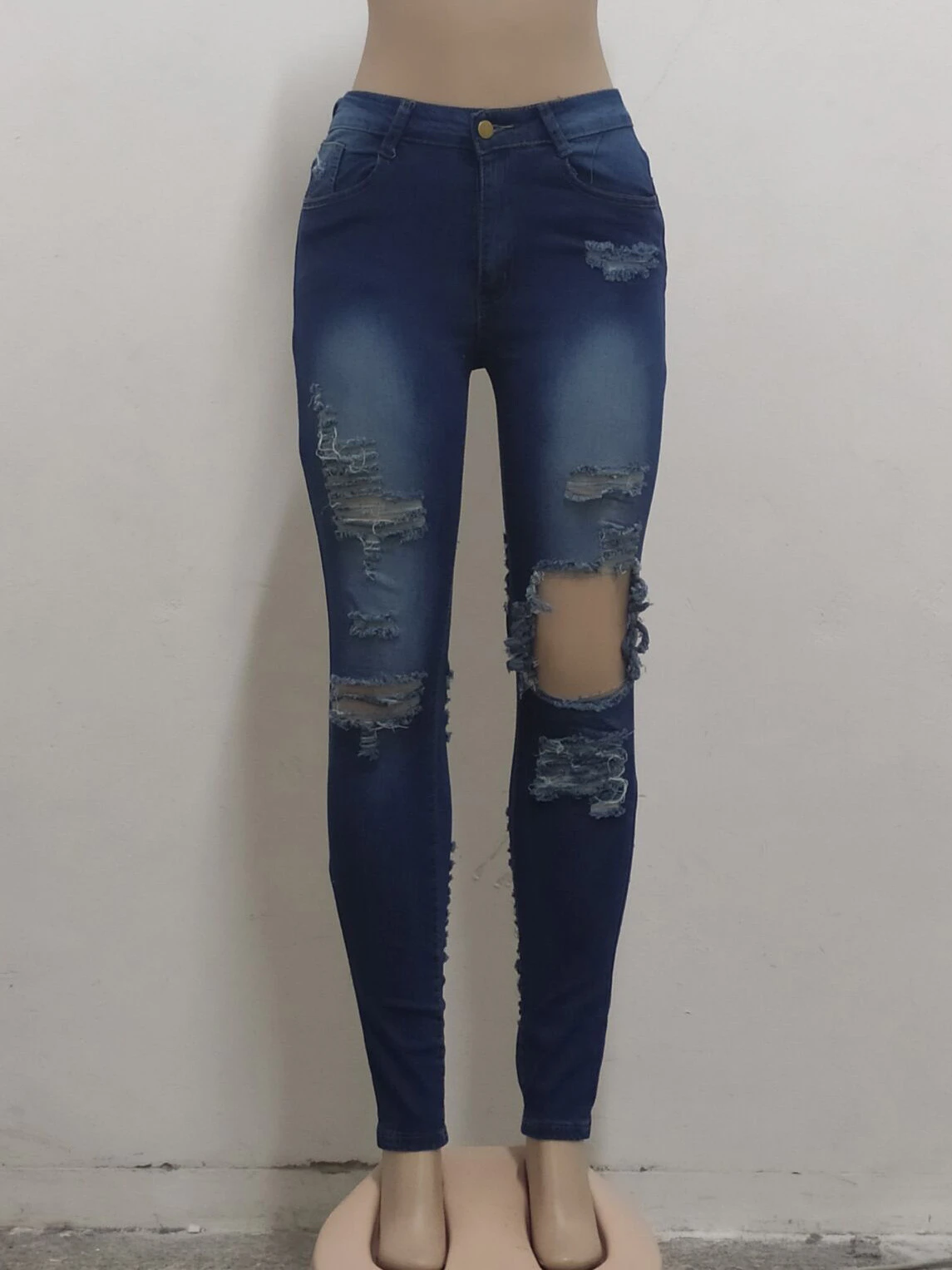 Night Club Hollow Out Jeans For Women - Image 5