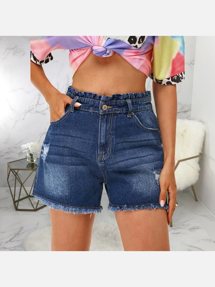 Easy Matching Summer Ripped Denim Shorts For Women
