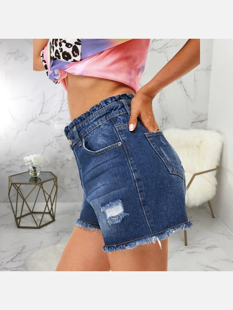 Easy Matching Summer Ripped Denim Shorts For Women - Image 2