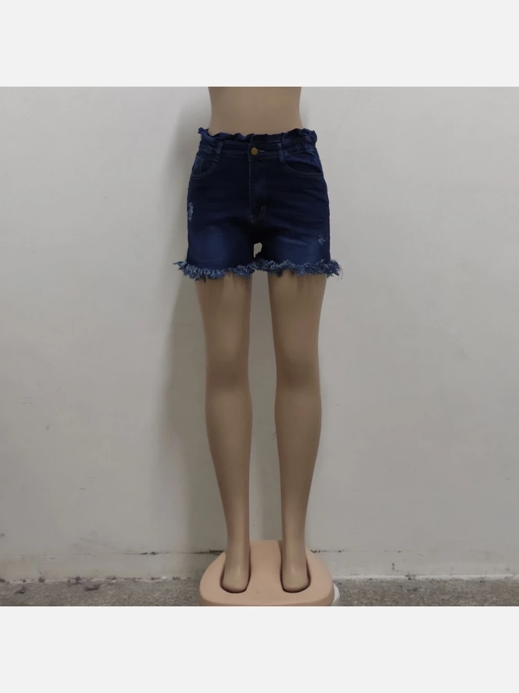 Easy Matching Summer Ripped Denim Shorts For Women - Image 4