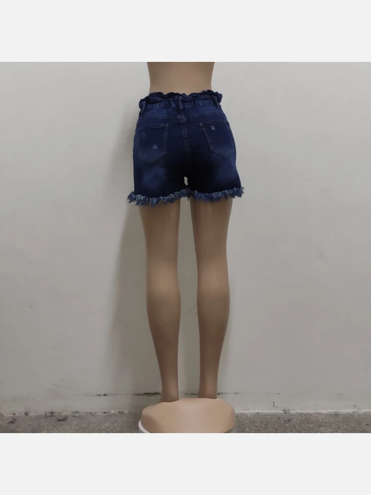 Easy Matching Summer Ripped Denim Shorts For Women - Image 6