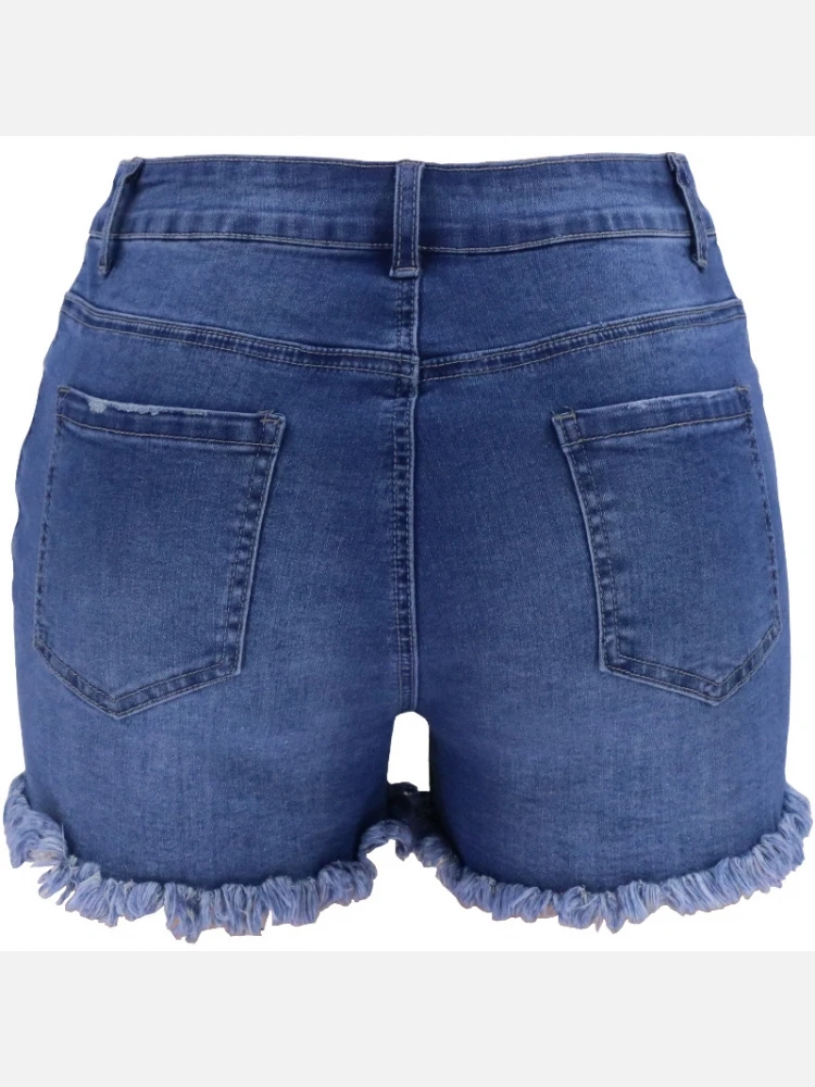 Casual Summer Ripped Black Jean Shorts - Image 5