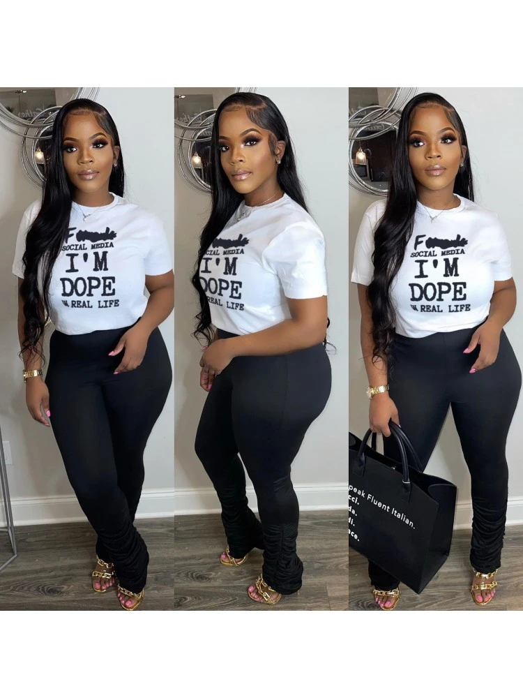 Loose Crew Neck Short Sleeve Printing T-Shirt