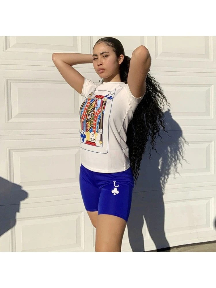 Fashion Casual Short Sleeve Two-piece Short Pant Suits - Image 2