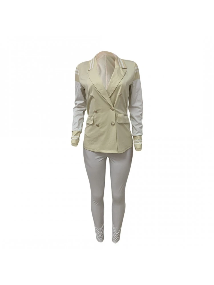 Women's Fashioh Contrast Color Casual Suits - Image 3