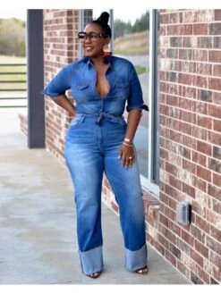 Blue Denim Jacket And Jean Sets For Women