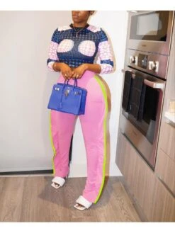 Drawstring Split Hem Stylish Women Pants