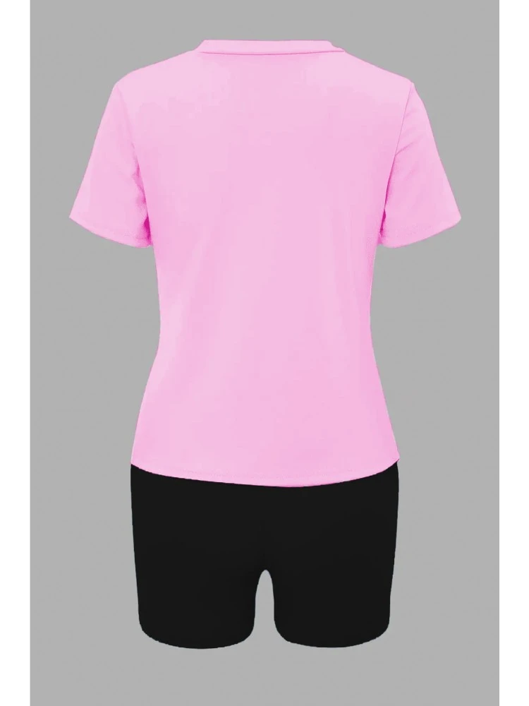 Women's Casual Letter Printed Trouser Set - Image 3