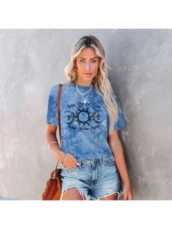 Celtic Casual Crew Collar Tie Dyed Women's T-shirt