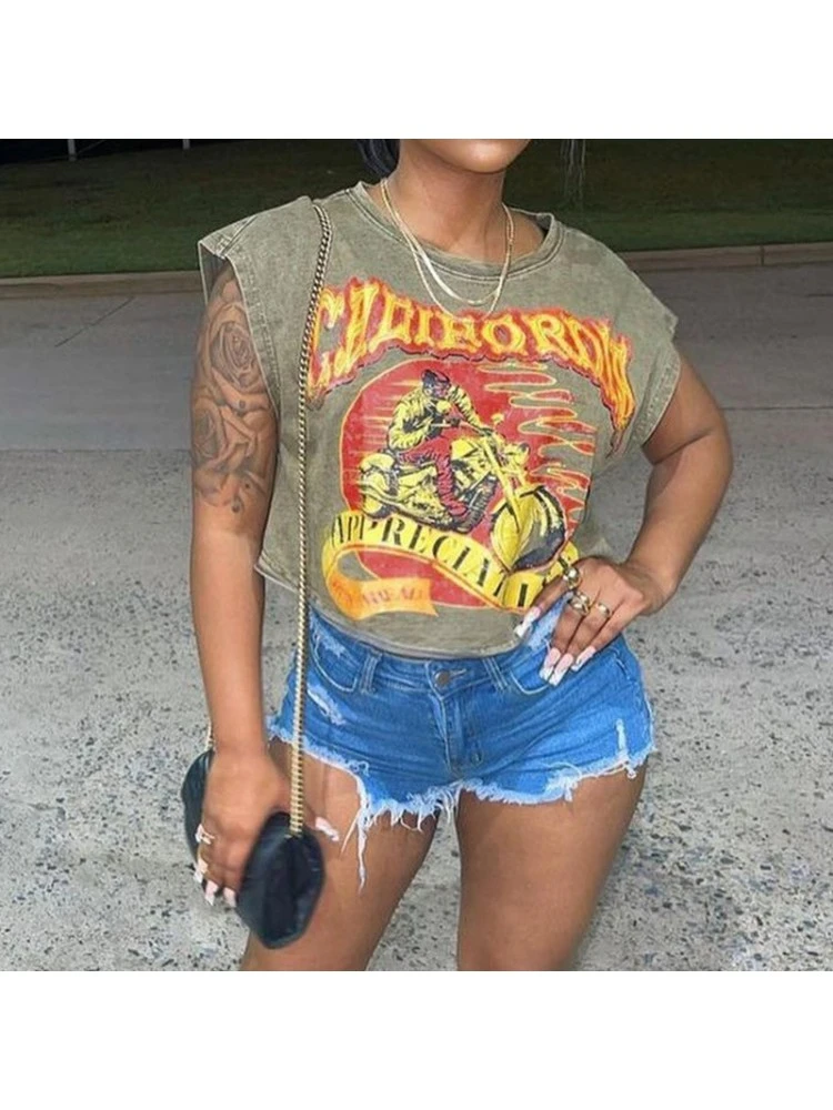 Trend Street Printed Sleeveless Tank Top