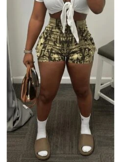 Summer Women Camouflage Cargo Short Pants For Women