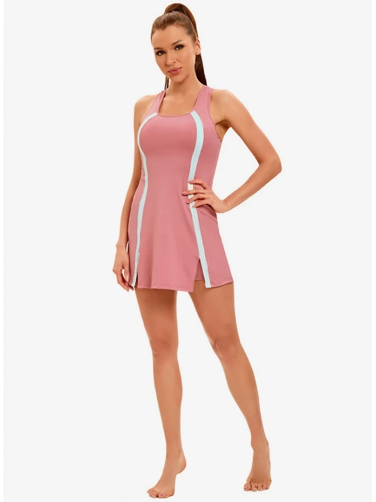 Summer Colorblock Backless One Piece Swimsuits - Image 6