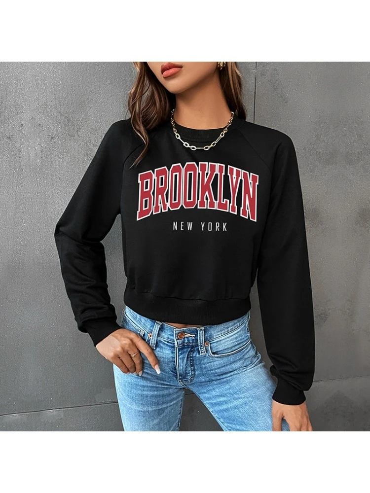 Fall Fashion Letter Crew Neck Long Sleeve Sweatshirt