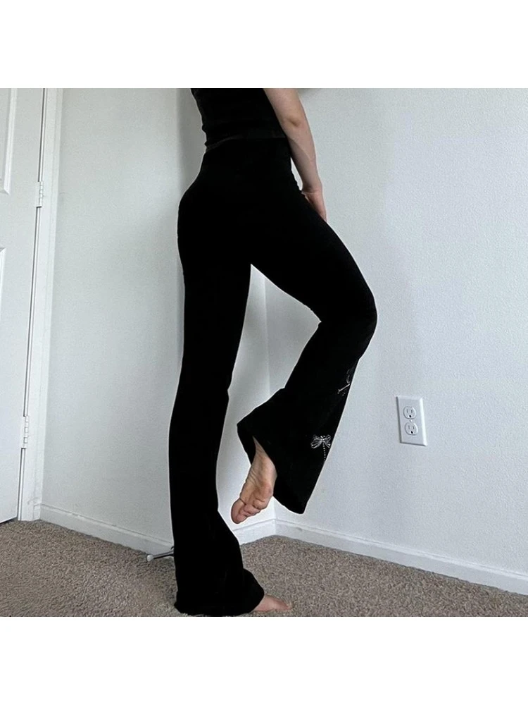 Embroidery Colorblock Leisure Pants - Image 2