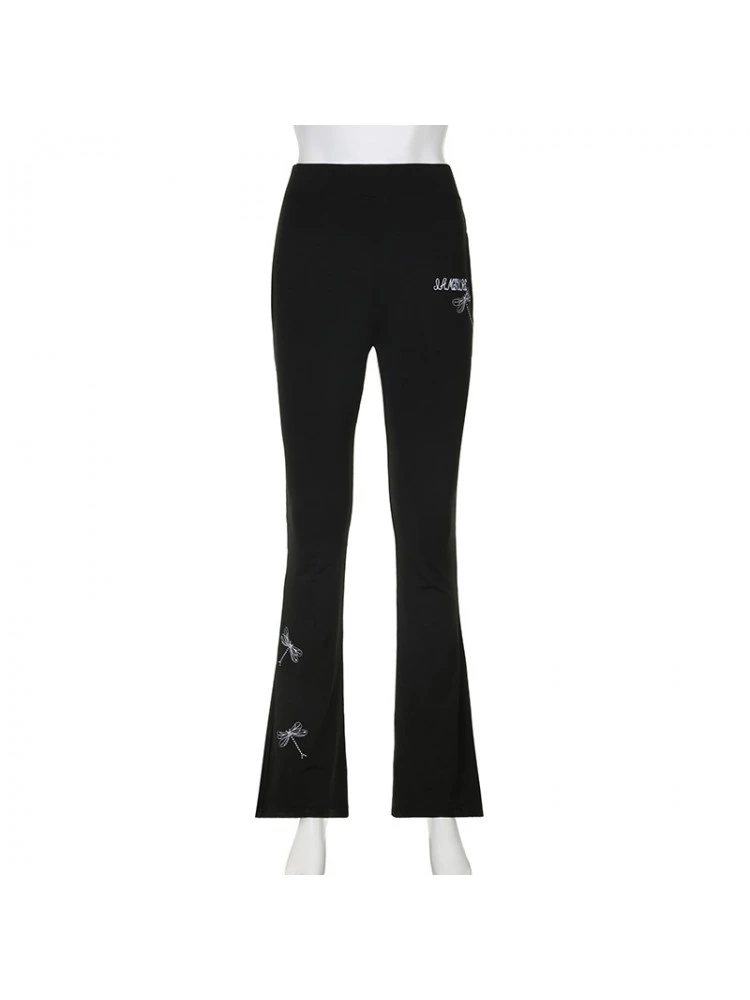Embroidery Colorblock Leisure Pants - Image 3
