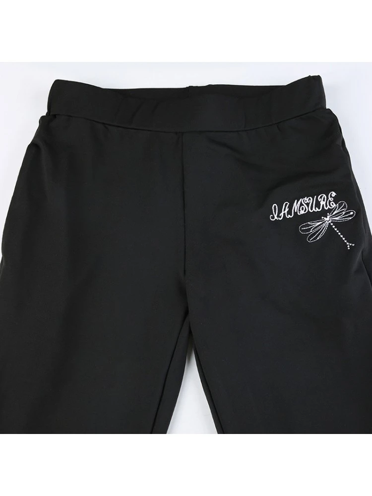 Embroidery Colorblock Leisure Pants - Image 6