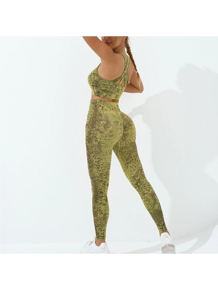 High Elasticity High Rise Seamless Slim Yoga Sets