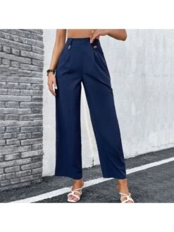 Ruched Patchwork Mid-rise Pants