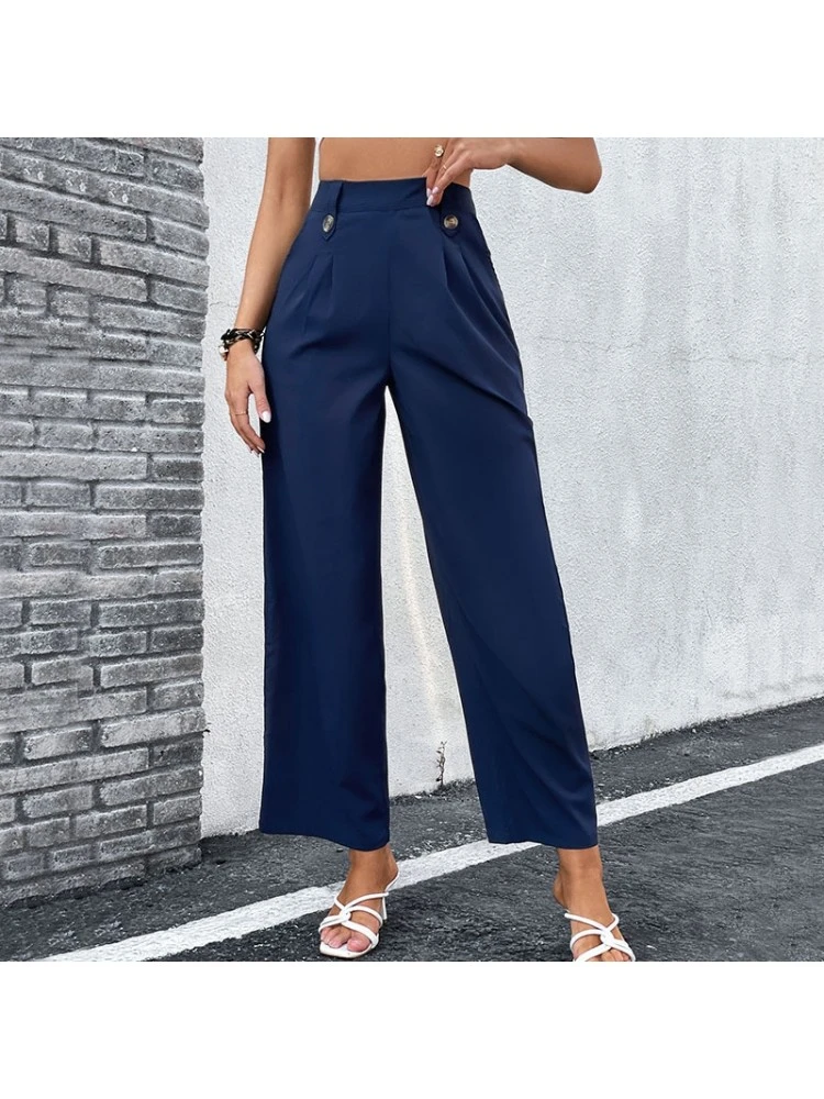 Ruched Patchwork Mid-rise Pants