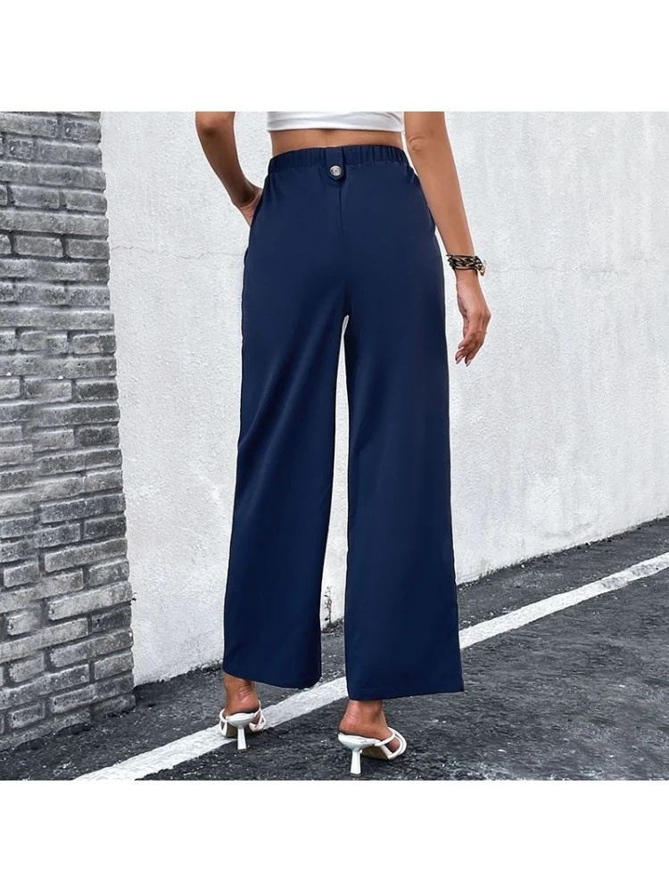 Ruched Patchwork Mid-rise Pants - Image 3