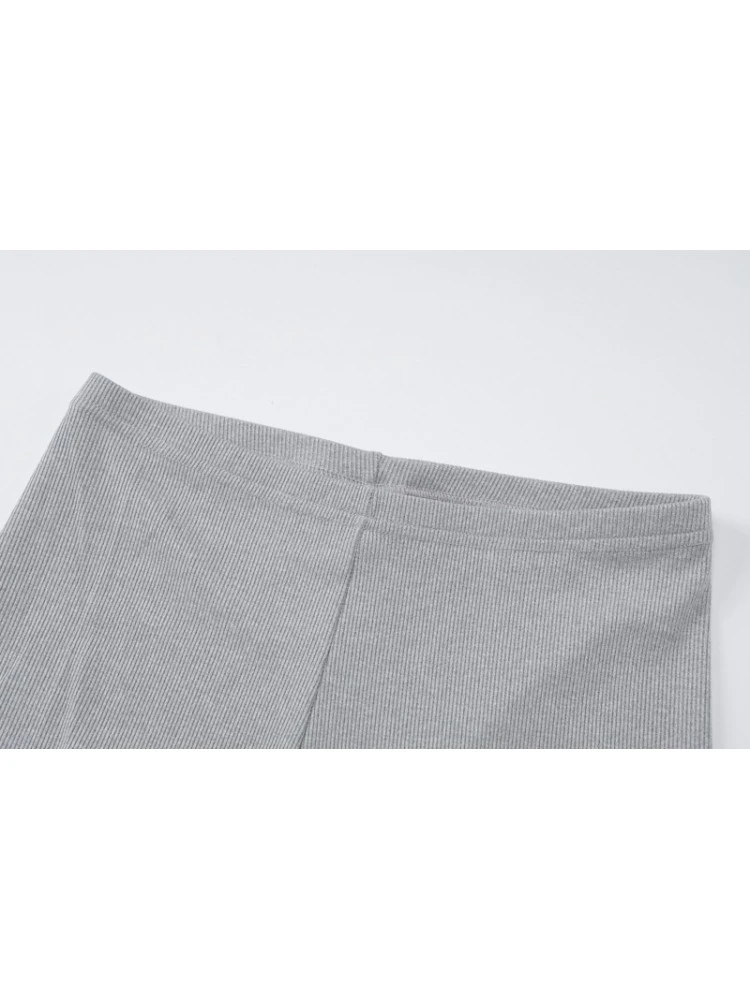 Asymmetrical Hem High Rise Bodycon Trouser Sets - Image 9