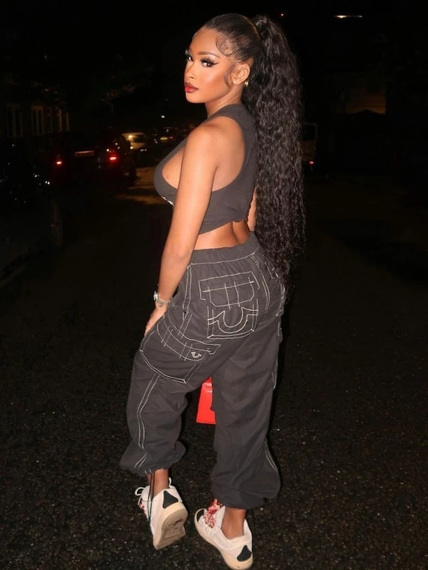 Patchwork Seam Line Pocket Cargo Pants - Image 3