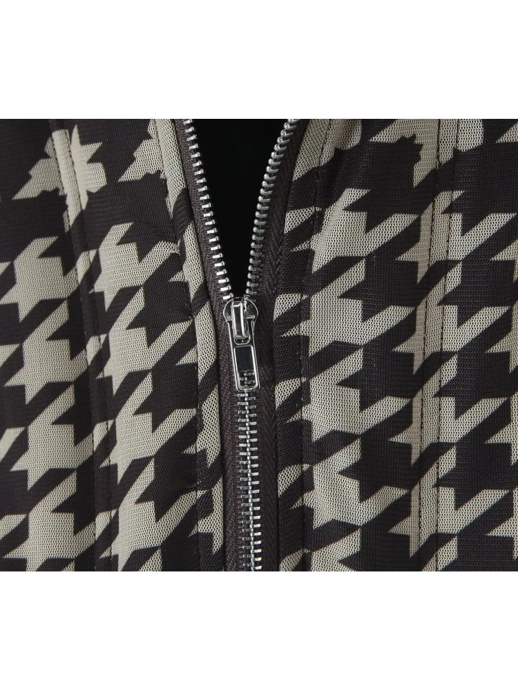 Houndstooth Low Rise Fitted Skirt Sets - Image 7