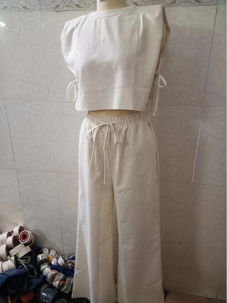 Patchwork Cotton Fitted Trouser Sets - Image 2