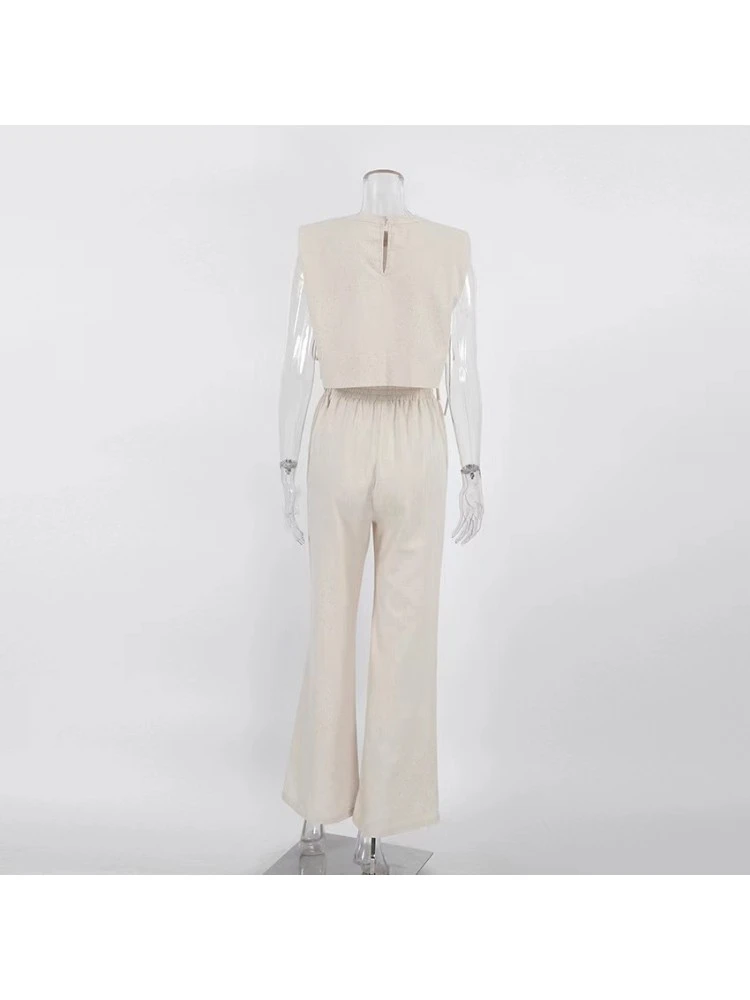 Patchwork Cotton Fitted Trouser Sets - Image 3