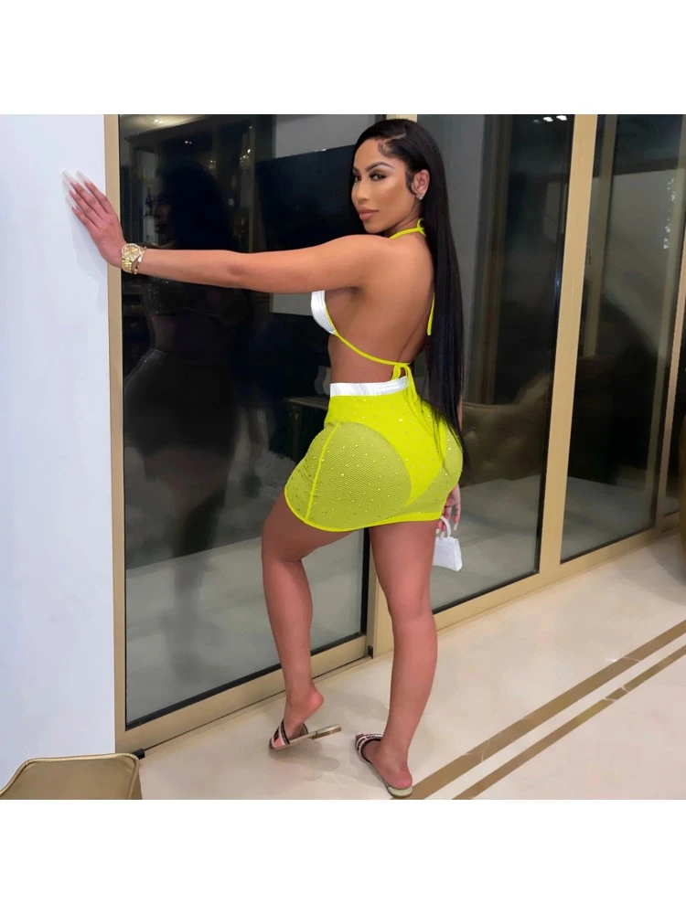 Metallic Bikinis Perspective Skirt Sets - Image 3