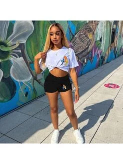 Cross Printed Loose Shorts Sets