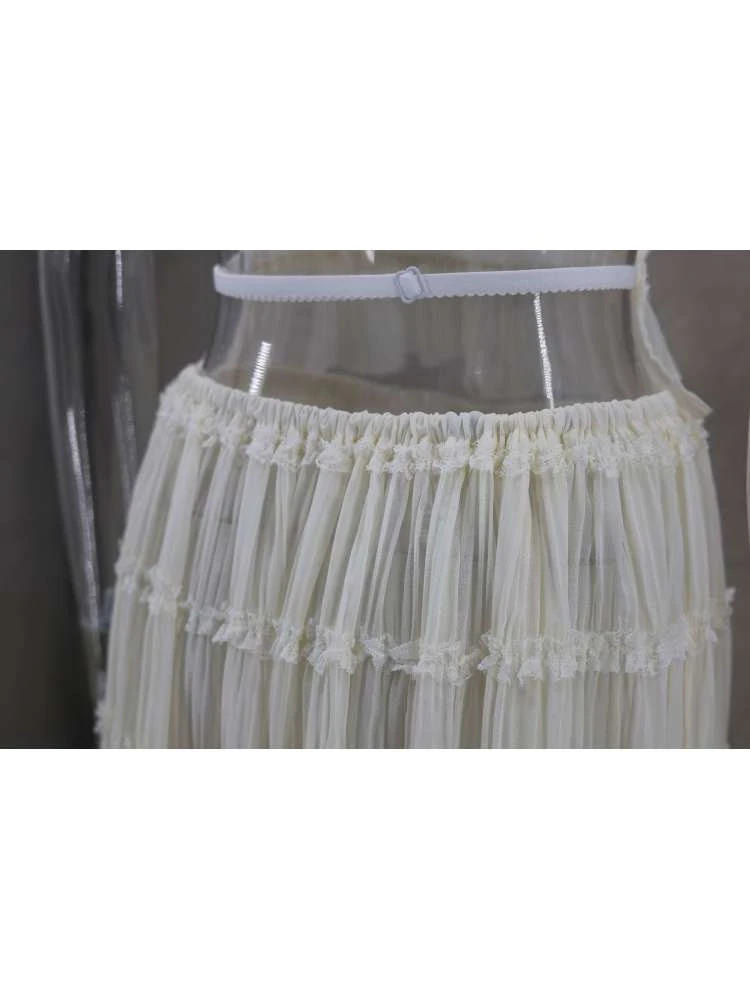 Ruched Tie-wrap Chiffon Backless Skirt Sets - Image 12