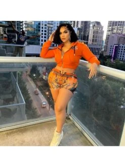 Contrast Color Bodycon Shorts