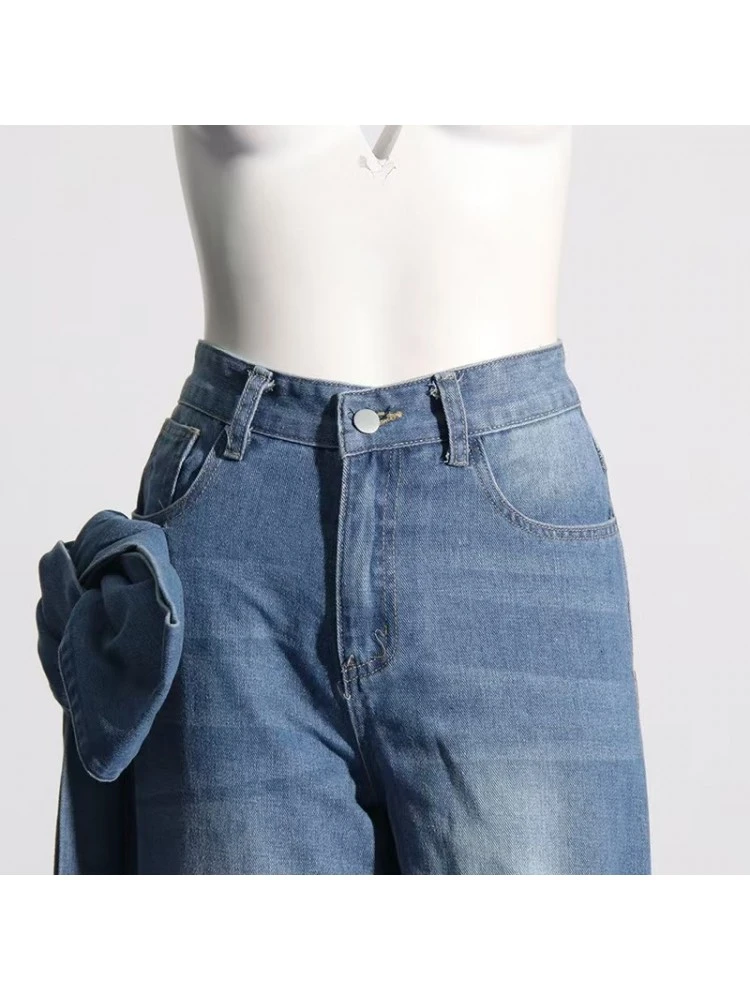 Bow Patchwork Leisure Jeans - Image 6