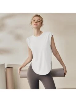 Solid Color Crewneck Loose Top