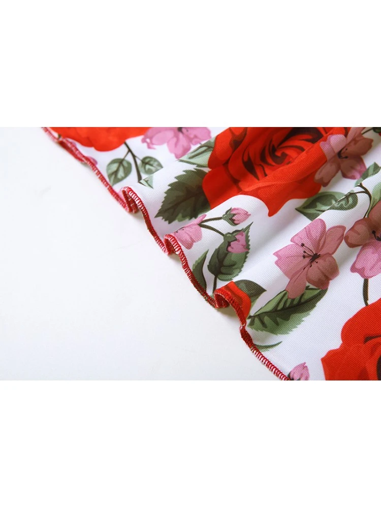 Flower High Rise Backless Tank Top Skirts Sets - Image 16