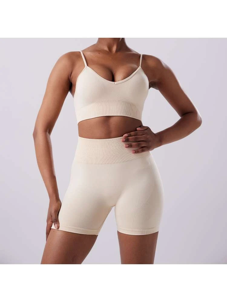 Solid Color Bodycon Yoga Sets