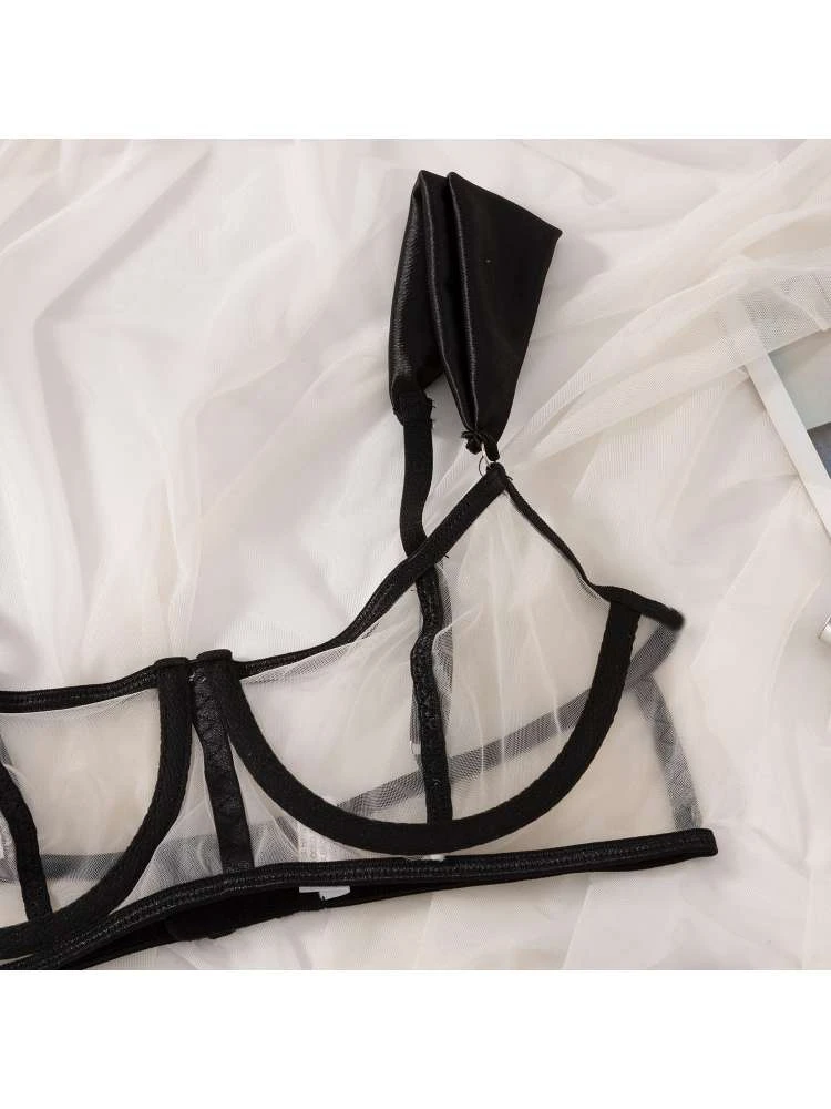 Patchwork High Rise Backless Sexual Sets - Image 10