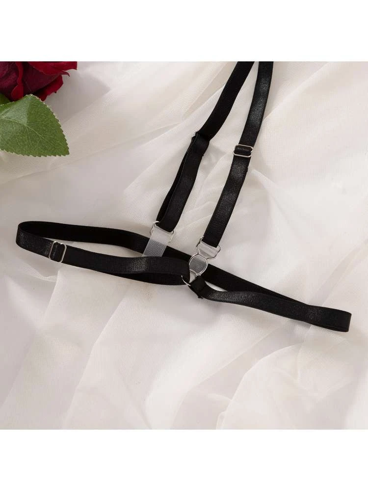 Patchwork High Rise Backless Sexual Sets - Image 12