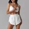 Patchwork Split Hem Spaghetti Straps Pajamas Sets