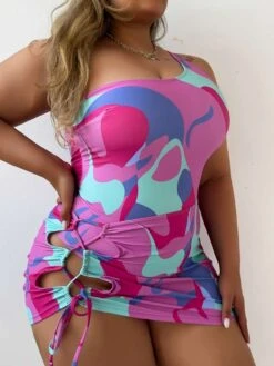 Colorblock One-shoulder Fitted Bikinis