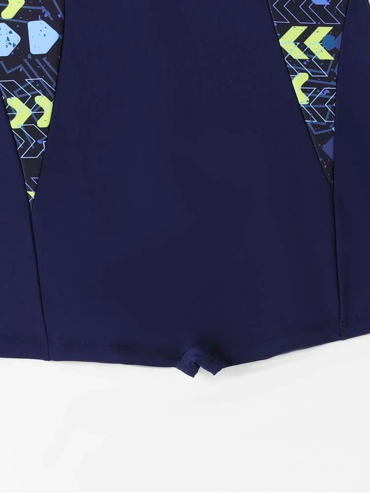 Crewneck Short Sleeve High Rise One-Pieces Swimwear - Image 7