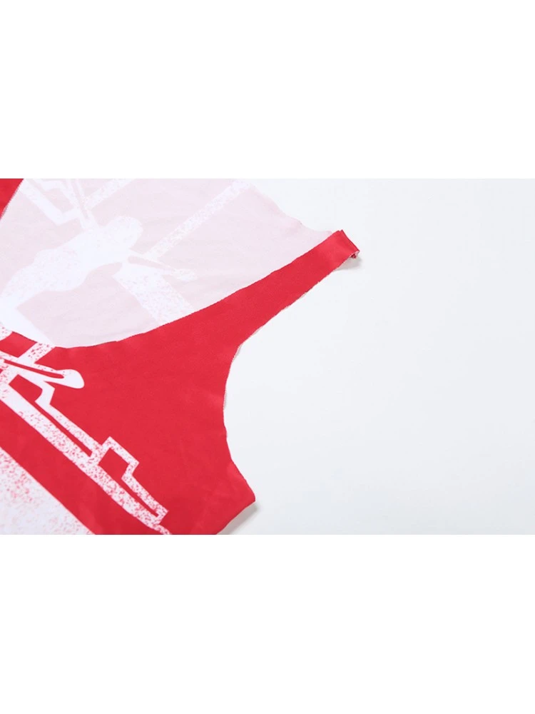 Letter High Rise Backless Skirt Sets - Image 9