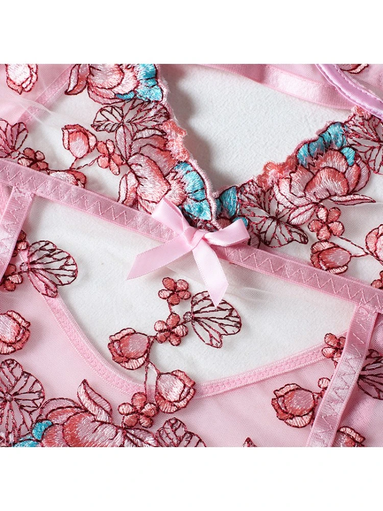 Embroidery Spaghetti Straps Backless Sexual - Image 19