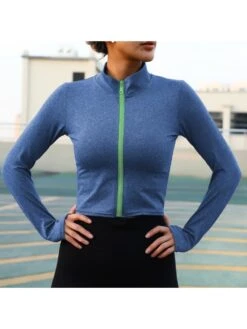 Colorblock Long Sleeve Fitted Tank