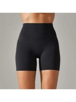 Shirred High Rise Skinny Short Pants