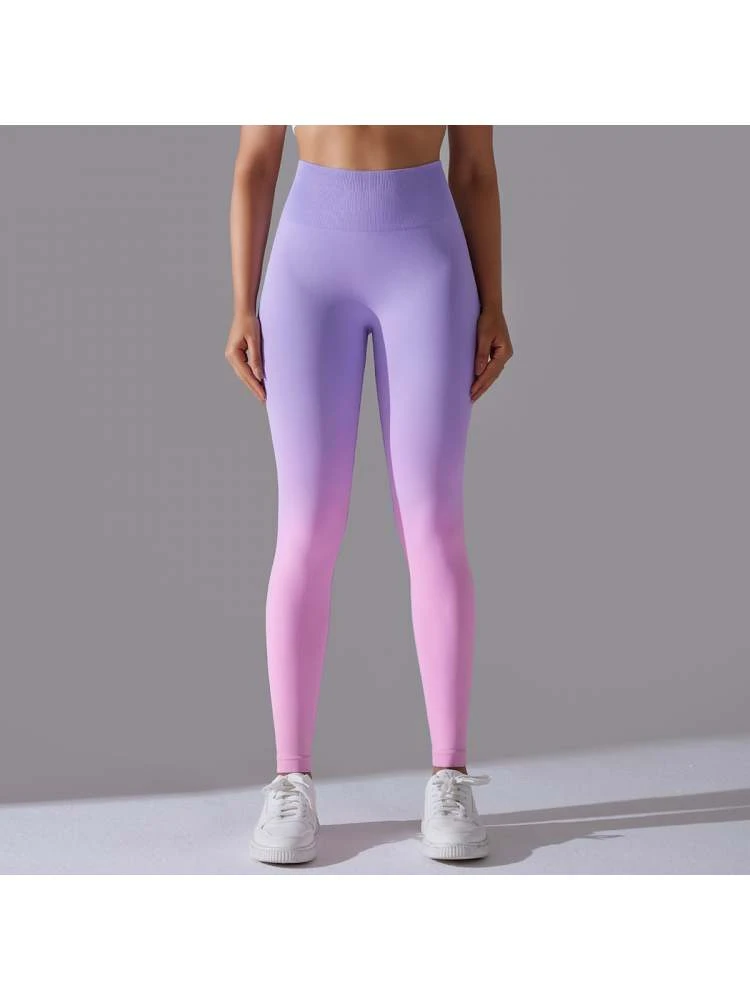 Gradient Color High Rise Skinny Leggings