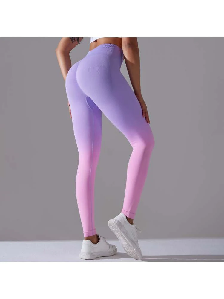 Gradient Color High Rise Skinny Leggings - Image 3