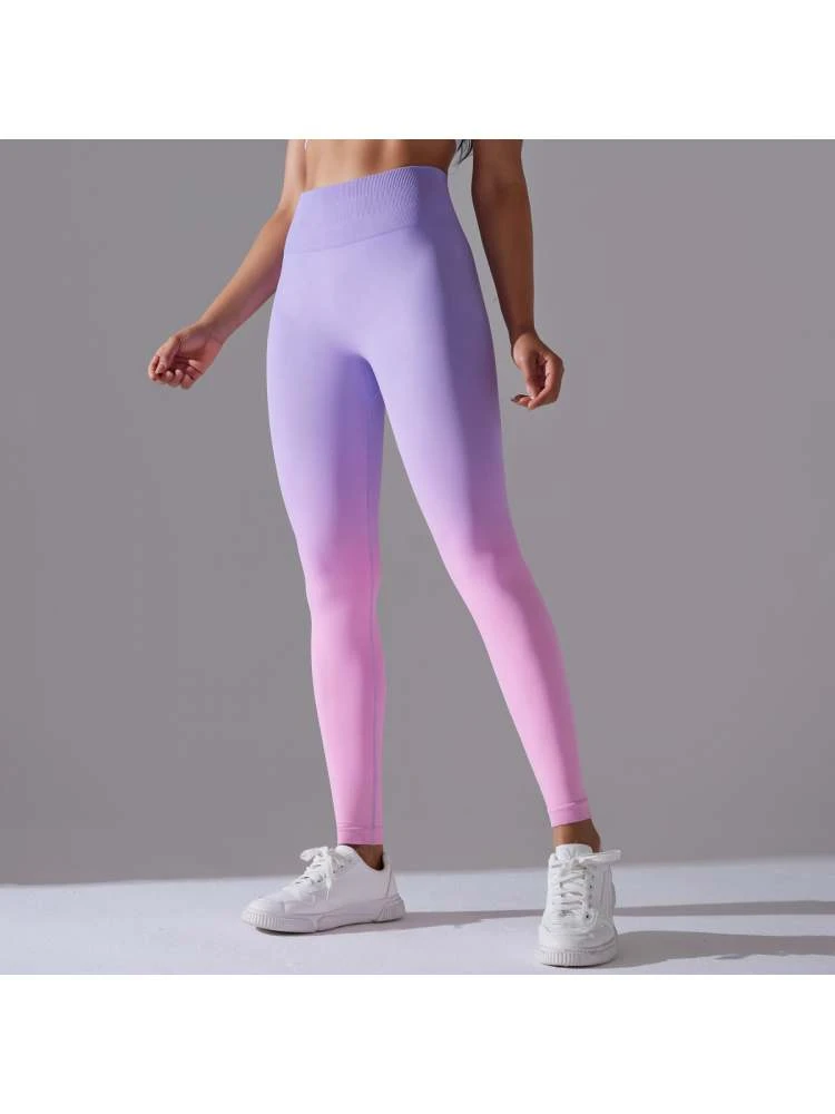 Gradient Color High Rise Skinny Leggings - Image 5